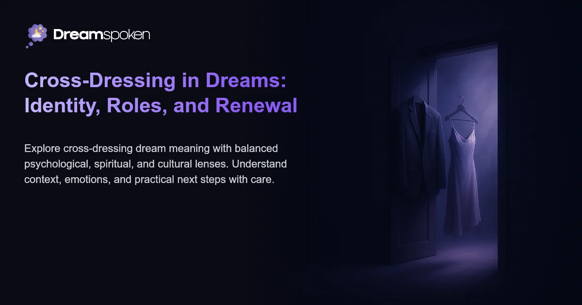 Cross-Dressing in Dreams: Identity, Roles, and Renewal | Dreamspoken