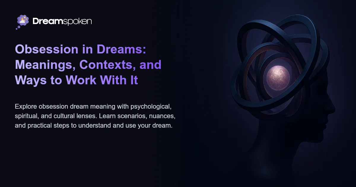 Obsession in Dreams: Meanings, Contexts, and Ways to Work With It ...