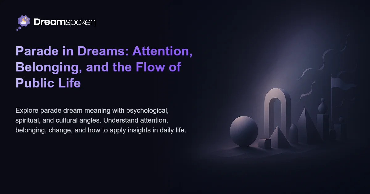 Parad Significance Parade in Dreams: Attention, Belonging, and the Flow of Public Life ...