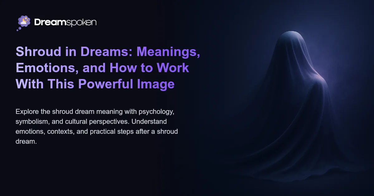 Shrout Examples Shroud in Dreams: Meanings, Emotions, and How to Work With This ...