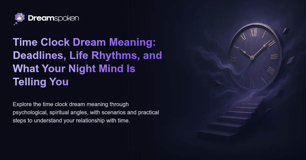 Time Clock Dream Meaning: Deadlines, Life Rhythms, and What Your Night ...